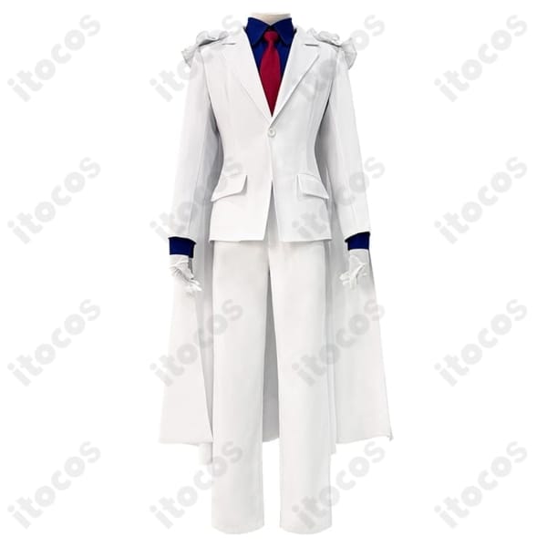 名探偵コナン 怪盗キッド 白タキシード衣装 高再現で撮影映え、イベントも快適な着用感