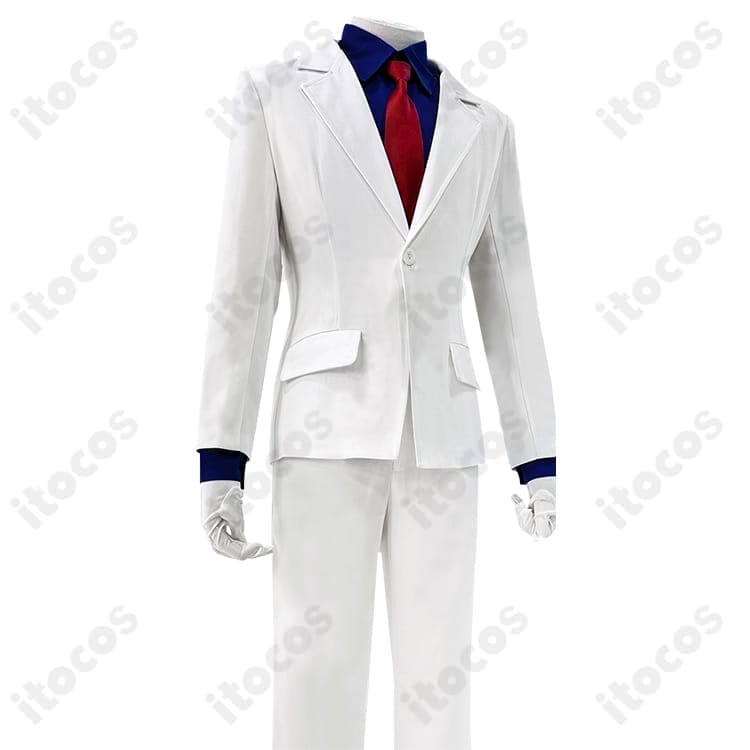 名探偵コナン 怪盗キッド 白タキシード衣装 高再現で撮影映え、イベントも快適な着用感 - 4枚目の画像