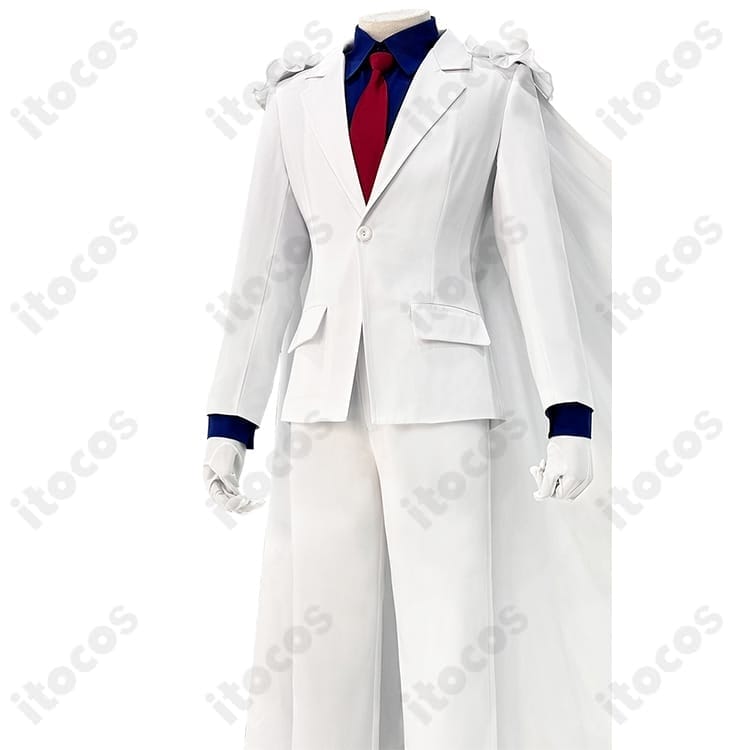 名探偵コナン 怪盗キッド 白タキシード衣装 高再現で撮影映え、イベントも快適な着用感 - 3枚目の画像
