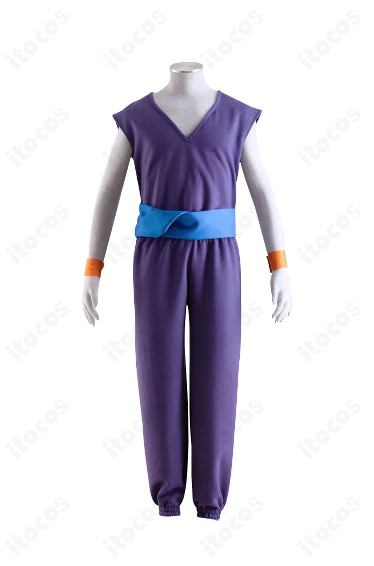 ピッコロ コスプレ衣装の正面詳細。胸元から帯周りまでのラインと配色バランスを高再現で示すアップ。