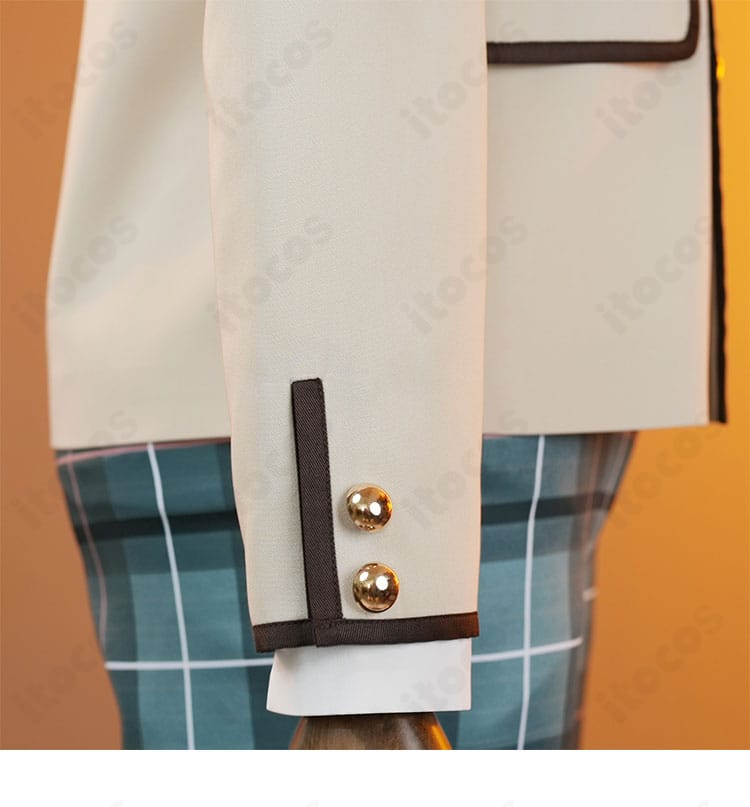 『あんさんぶるスターズ！！』コスプレ衣装の袖の装飾ラインとカフス仕様のクローズアップ