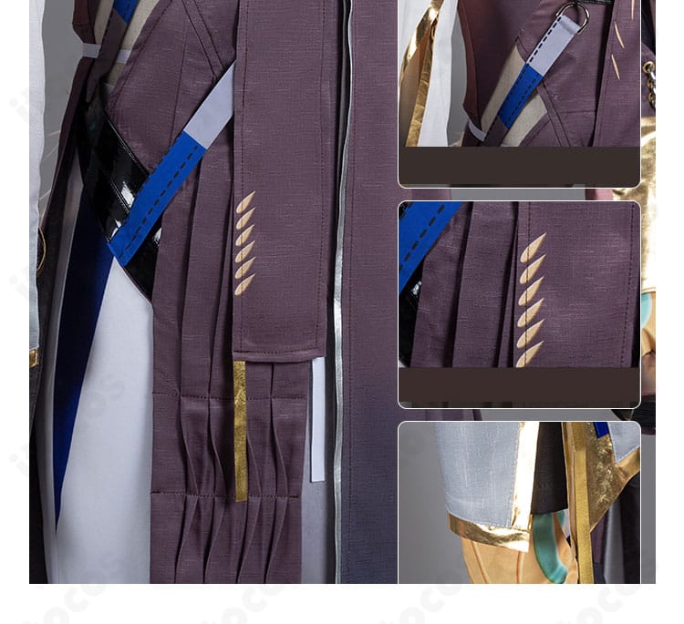 ジー衣装の袖口と腰周り装飾の詳細。ベルト風意匠と質感を示す写真