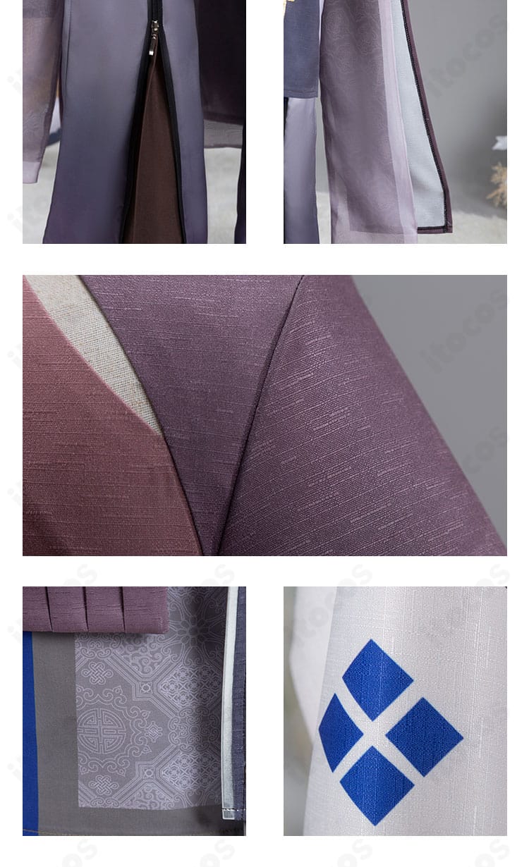 ジー衣装の肩から袖、パンツ裾の装飾。ラインテープと意匠の連続性が分かる写真