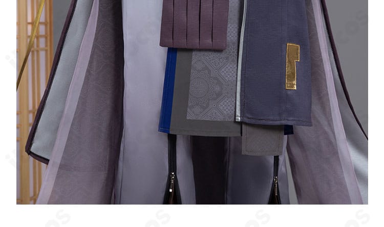 ジー衣装の裾装飾ディテール。エッジの形状と配色アクセントの写真