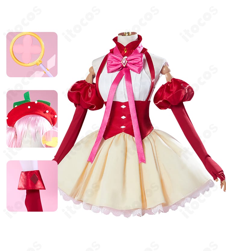 ベリーブロッサム衣装の刺繍と装飾ディテールの近接写真。精緻な刺繍と上質な質感が写真映えする仕上がり。