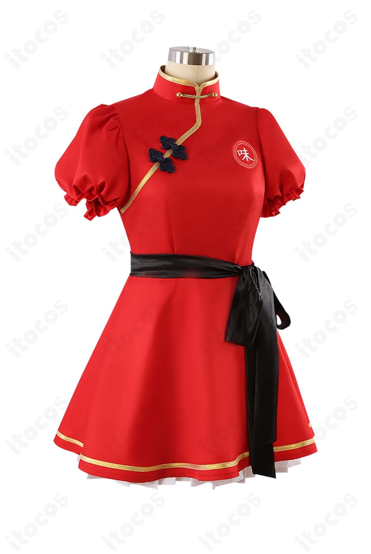 朱城ルミ 幼女バージョンのコスプレ衣装・右側面ビューでシルエットを確認