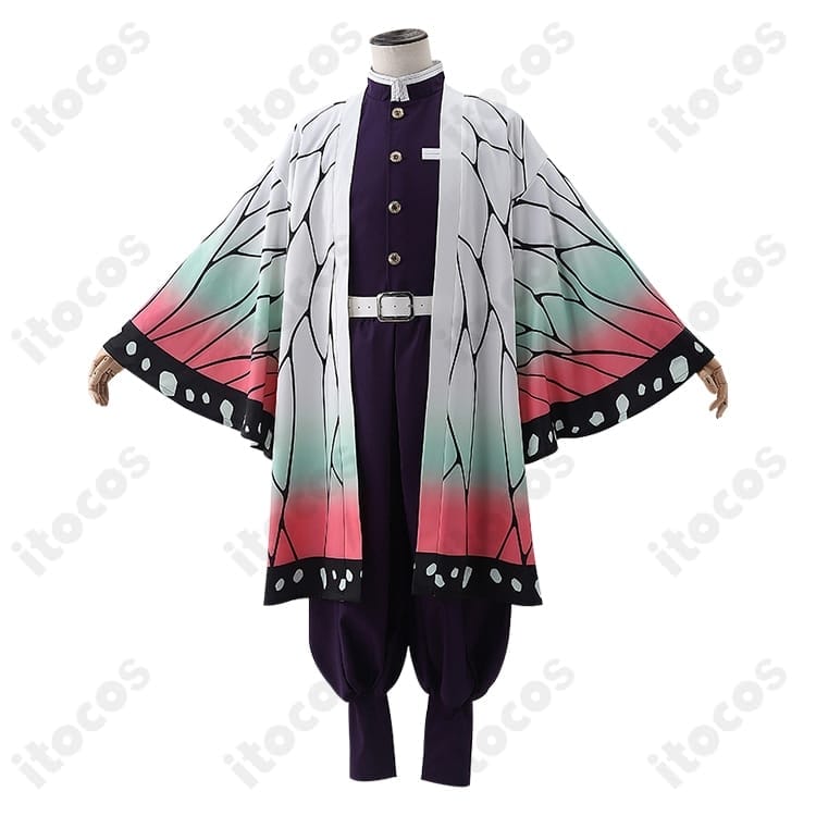 胡蝶しのぶ（蟲柱）隊服コスプレ 刺繍入り｜高再現で動きやすく撮影・イベントに最適 - 2枚目の画像