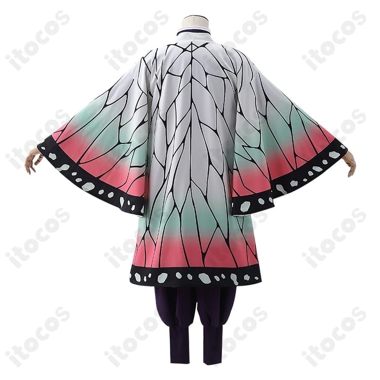 胡蝶しのぶ（蟲柱）隊服コスプレ 刺繍入り｜高再現で動きやすく撮影・イベントに最適 - 3枚目の画像