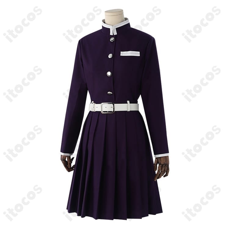 鬼滅の刃 栗花落カナヲ 隊服コスプレ 刺繍入り白マントで高再現、撮影会・イベントに最適 - 4枚目の画像