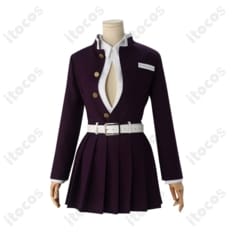 鬼滅の刃 甘露寺蜜璃 隊服コスプレ 刺繍仕立てで高再現、撮影・イベントに最適 S-XXL - 2枚目の画像（サムネイル）