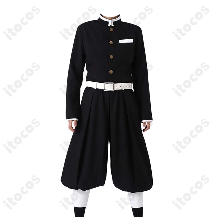 鬼滅の刃 冨岡義勇 コスプレ衣装。隊服と刺繍羽織を高再現、イベント撮影に最適です - 4枚目の画像