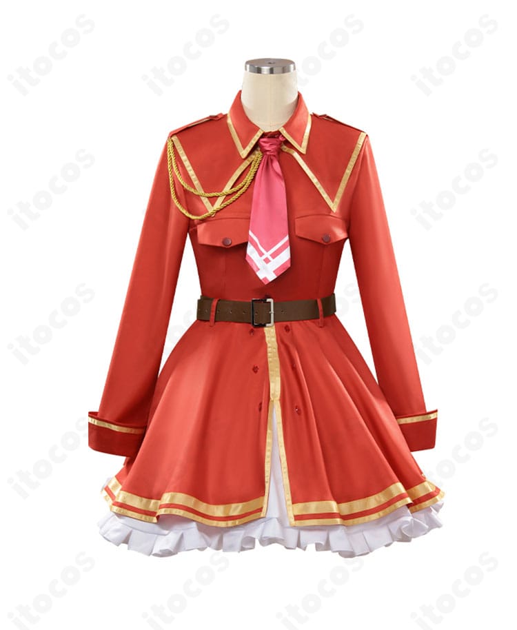 正面全身カット。ジル・サーヴェルのコスプレ衣装ワンピースセットのシルエットと丈感を確認できる画像。