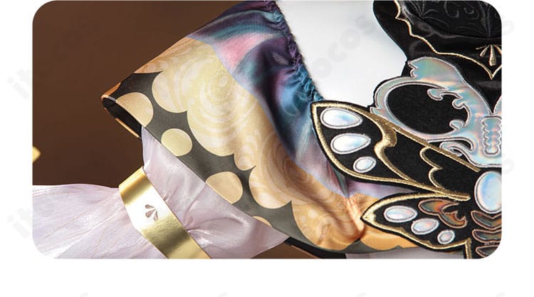 グレイス（漁女）衣装 肩〜袖の装飾。美しい刺繍とカッティングで存在感アップ。