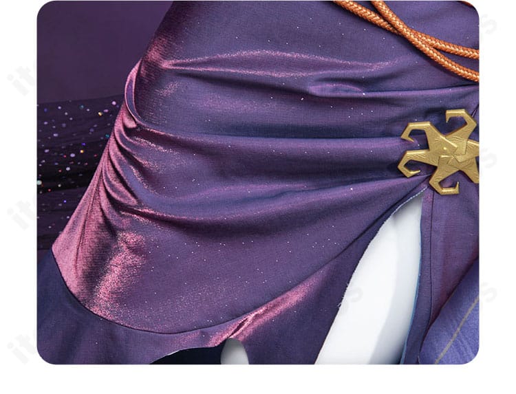 スカート装飾の意匠と柄の再現を示すクローズアップ