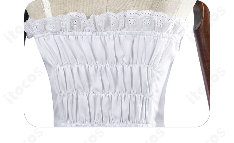 背面装飾の拡大。リボンと背面ラインの構成をわかりやすく表現