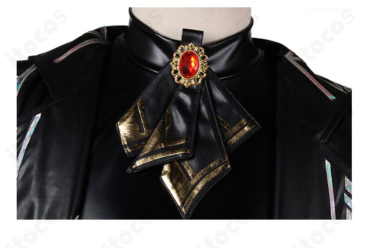 ノートン・キャンベル 輝安鉱コスプレのスカーフ装飾アップ。結び目と質感の再現