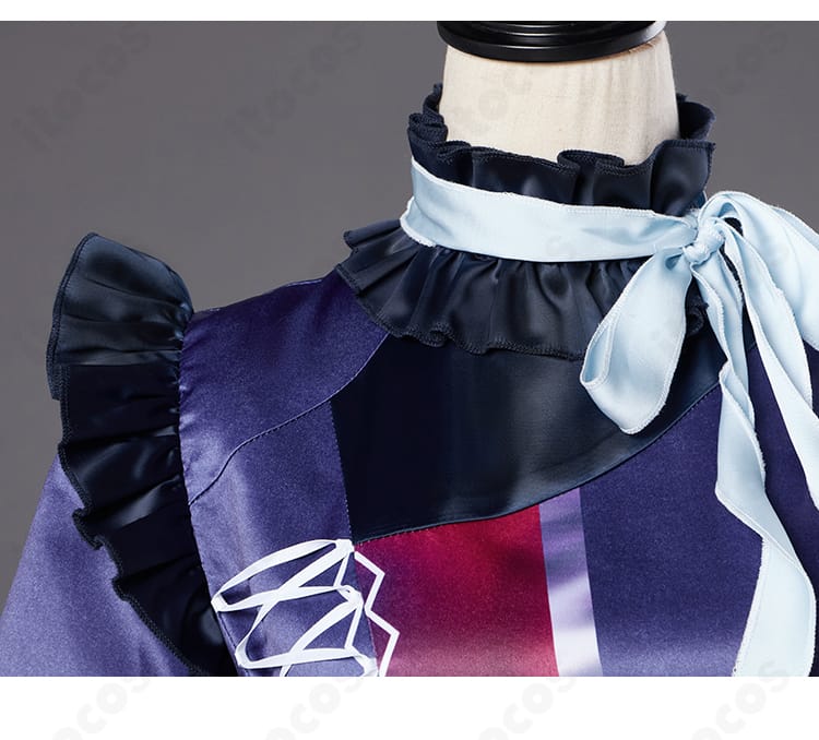 朝比奈まふゆ衣装の首飾りクローズアップ。豪華な装飾でTurning Purpleの雰囲気を再現。