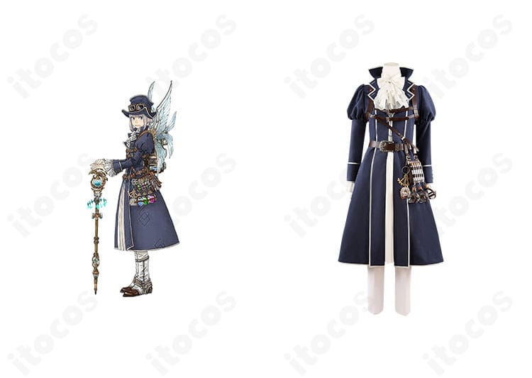 Fate/Grand Order オベロン 9周年礼装 英霊博装の正面全身。キャラクターイメージと並んだコーディネート例。