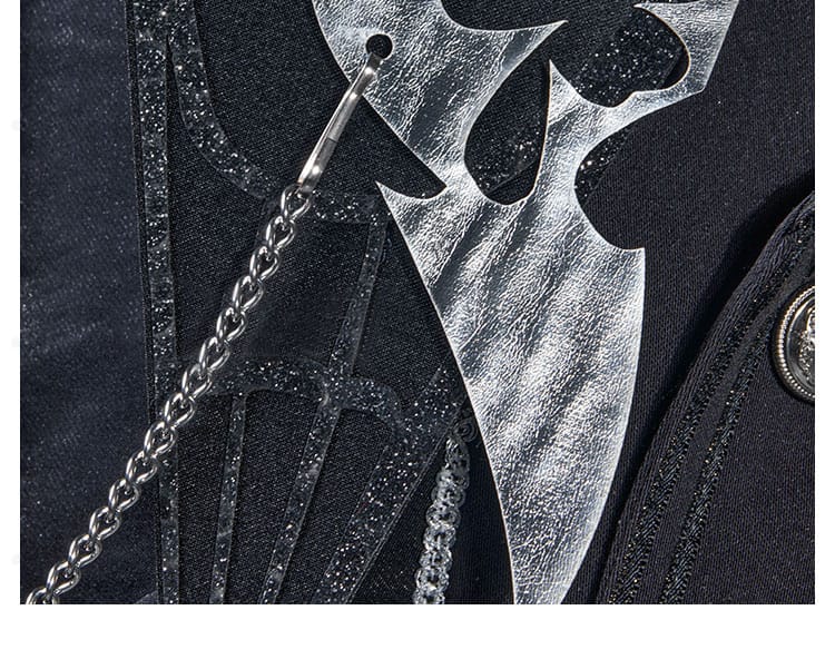 ジョゼフ衣装 衣襟の装飾アップ。エレガントな縁取りと装飾パーツを強調