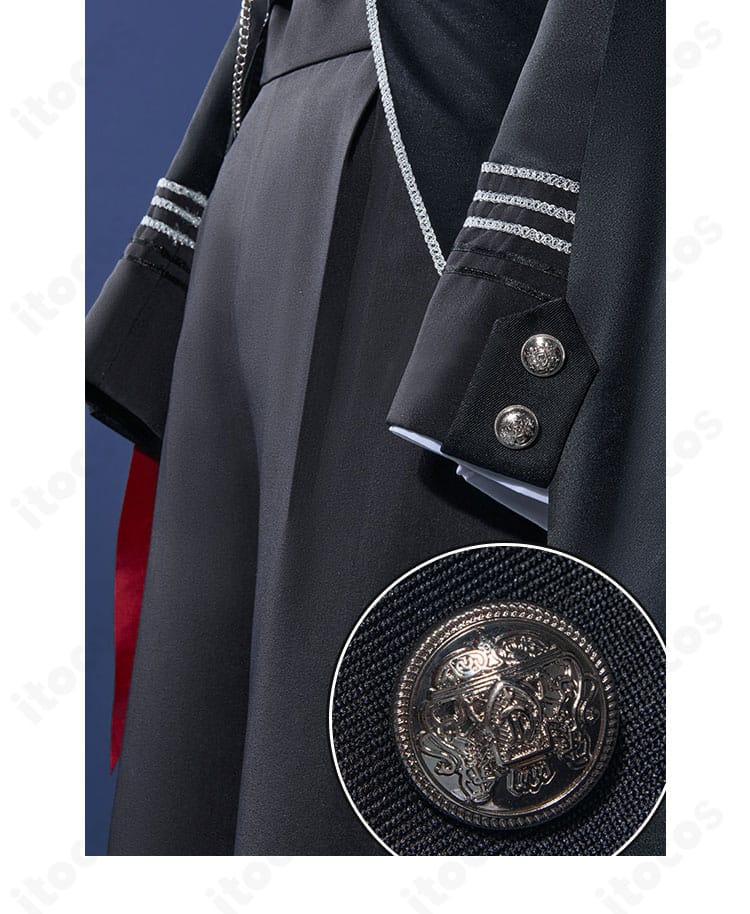 ジョゼフ衣装 袖口の留め具（衣扣）装飾。袖のカフデザインと質感表現