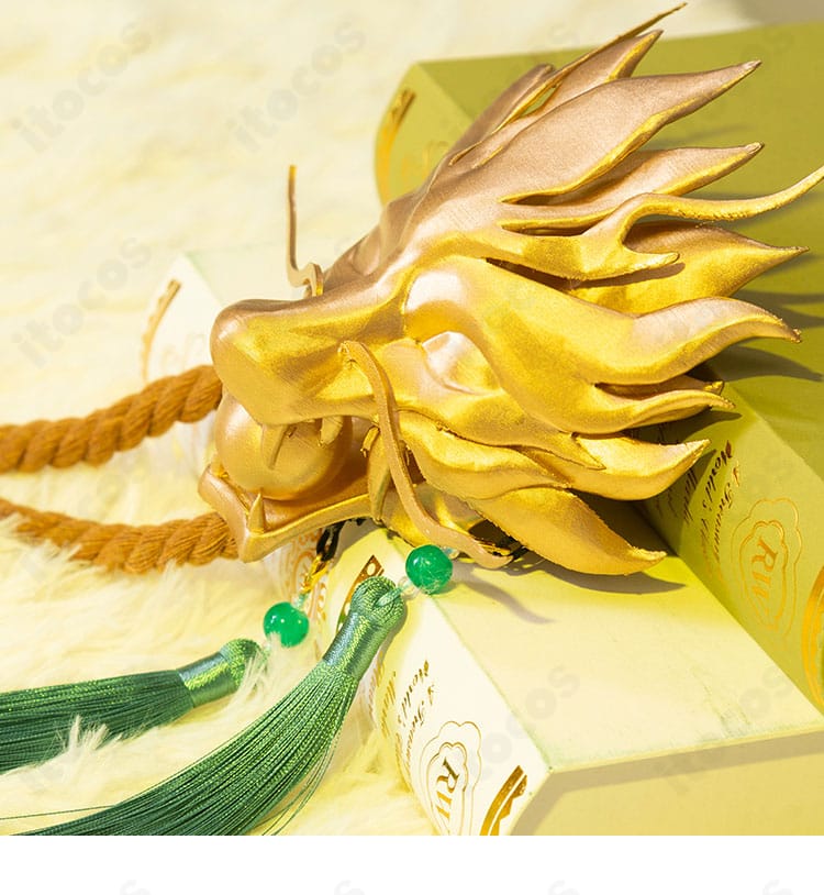 腰部の龍頭装飾アップ｜立体的な龍頭パーツの質感と存在感