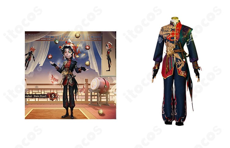 商品正面と曲芸師（マイク・モートン）祈雨珠のコラボ画像｜セット全体のシルエットと配色を確認