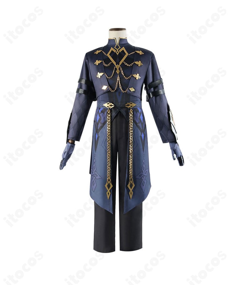 原神 カピターノのインナー正面装飾の接写。刺繍調模様と意匠の細部。