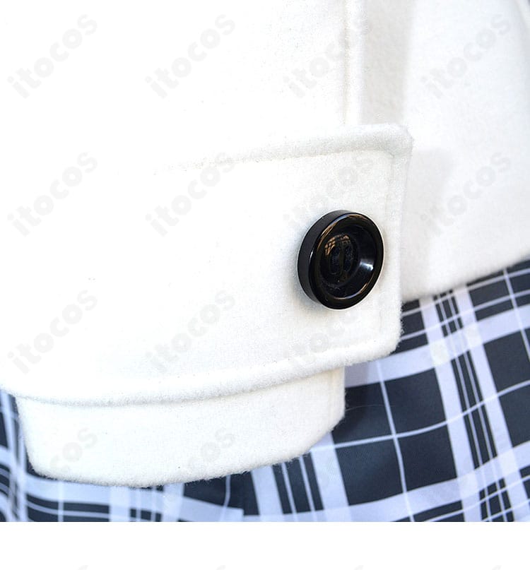 マシュ・キリエライト冬服コスプレ衣装の袖口ディテール。カフ部分の装飾と縫製が確認できるクローズアップ。