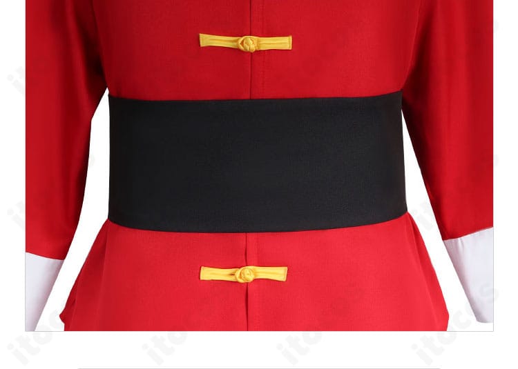 らんま1/2 早乙女乱馬 チャイナ服の腰帯（コルセットベルト）詳細。締めやすく形が決まる設計を示した画像。