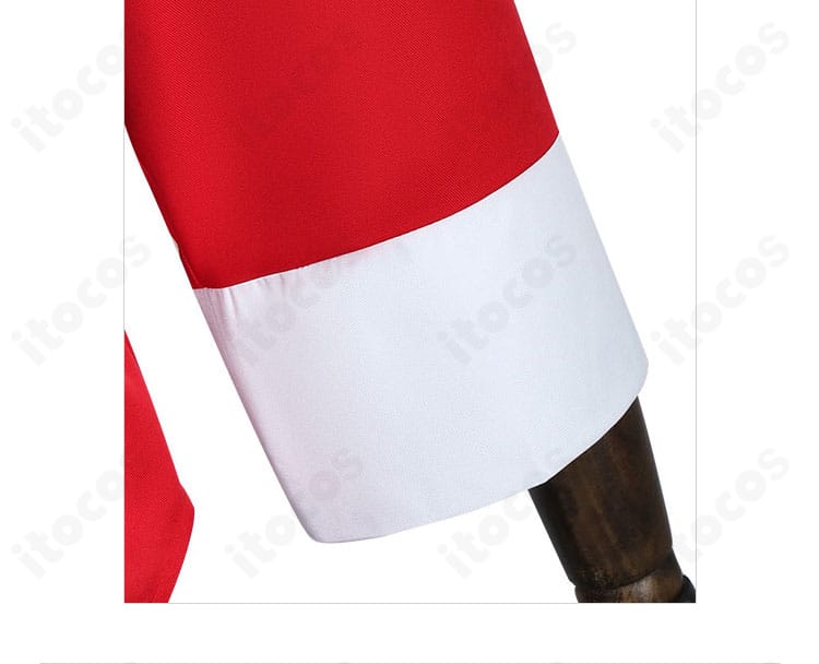 らんま1/2 早乙女乱馬 チャイナ服の袖口ディテール。端ステッチとカフ形状の仕上がりを映した近接写真。