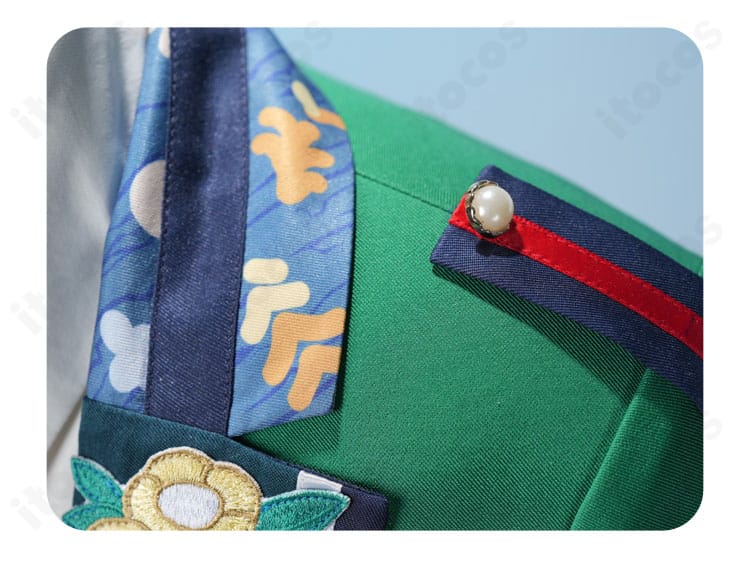 Eden TRIP衣装の肩飾りディテール。エポレット風装飾とステッチの質感