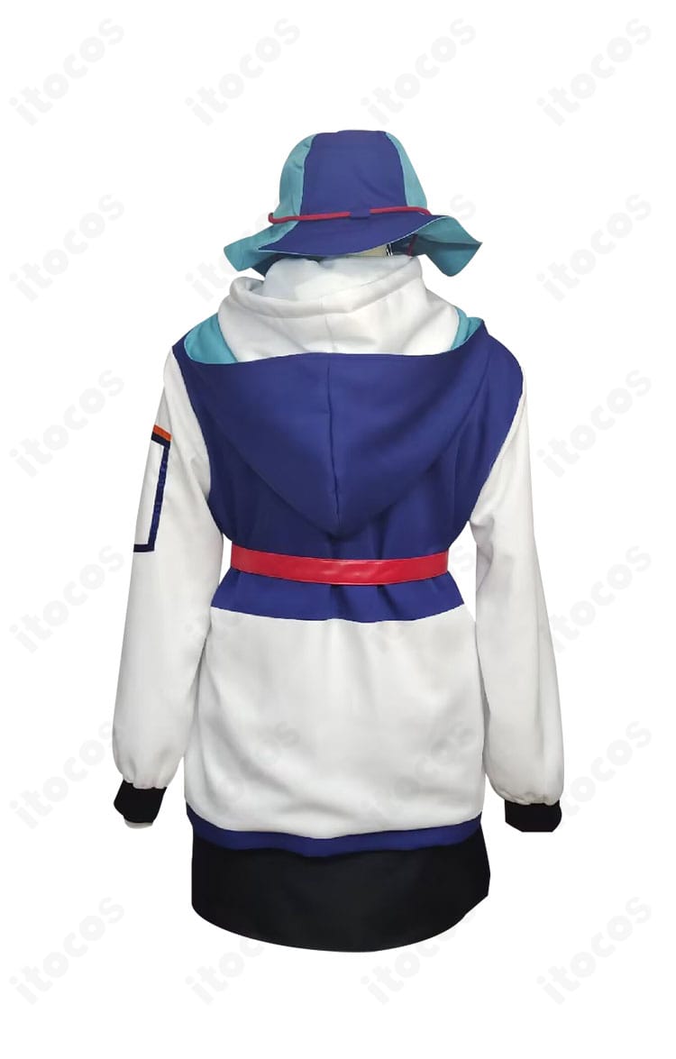 ブルーアーカイブ 各務チヒロ キャンプ衣装の背面ディテール。コートの丈感と背面の落ち感、パーツ配置の完成度が分かる画像。