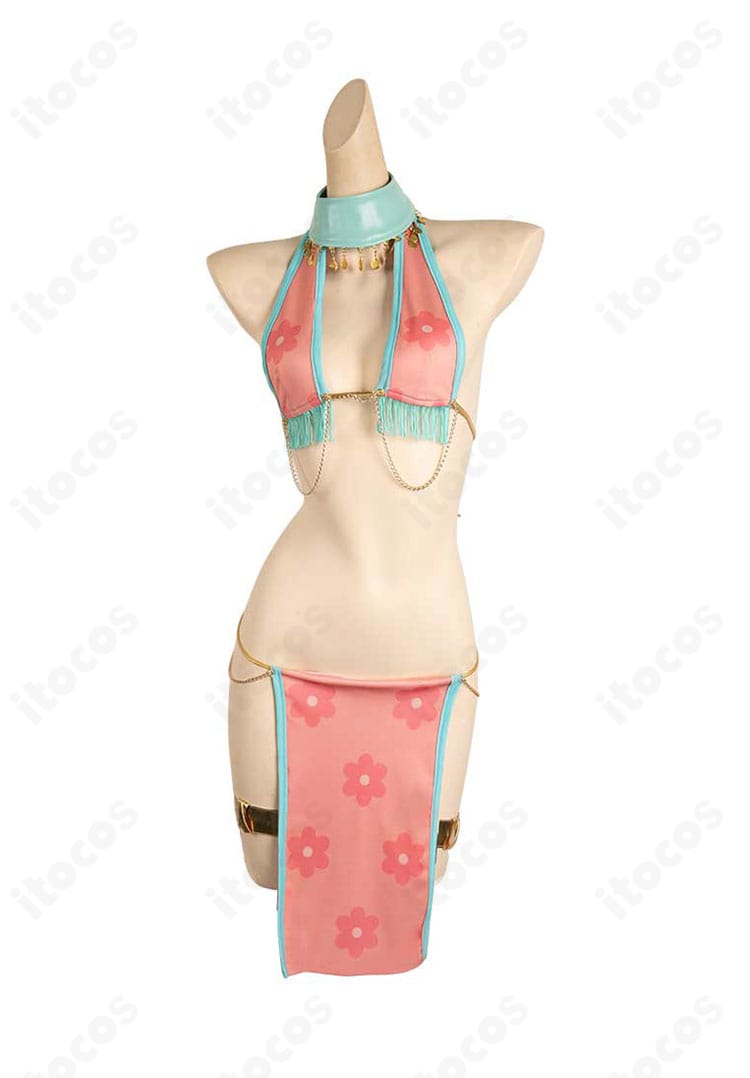 劇場版FAIRY TAIL ルーシィ・ハートフィリア 踊り子衣装の正面ディテール。胸元と装飾配置の再現性を強調。