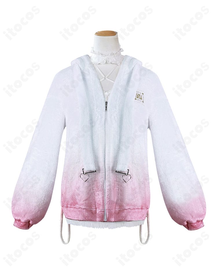 宝鐘マリン 部屋着コスプレ衣装の正面全身。生地の発色とシルエットが分かる写真