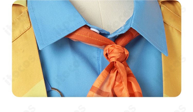 第五人格 フロリアン・ブランド（火災調査員）コスプレ衣装 襟元とスカーフの結び・装飾アップ