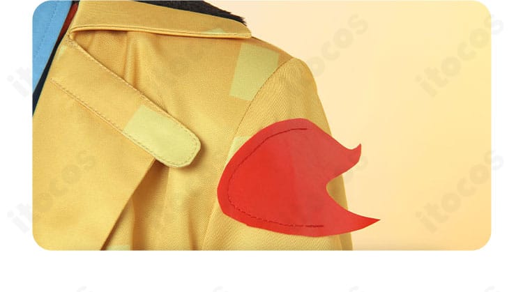 第五人格 フロリアン・ブランド（火災調査員）コスプレ衣装 肩と袖周りの意匠・ステッチ表現