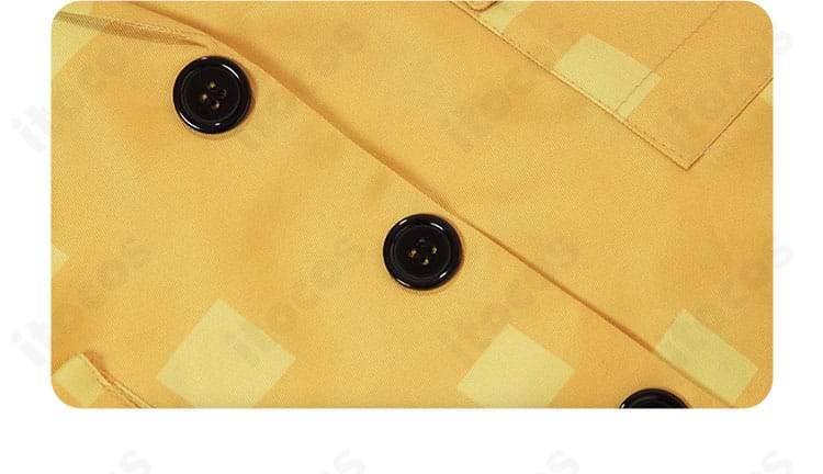 第五人格 フロリアン・ブランド（火災調査員）コスプレ衣装 ラペル（門襟）部分の装飾と素材感