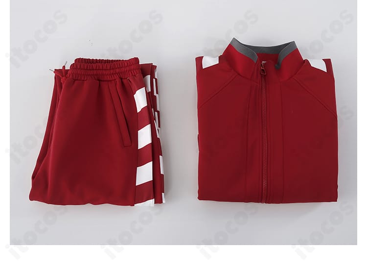 ペルソナ5 秀尽学園高校ジャージ コスプレ衣装のセット内容。上衣コートとズボンの2点を並べた構成画像。