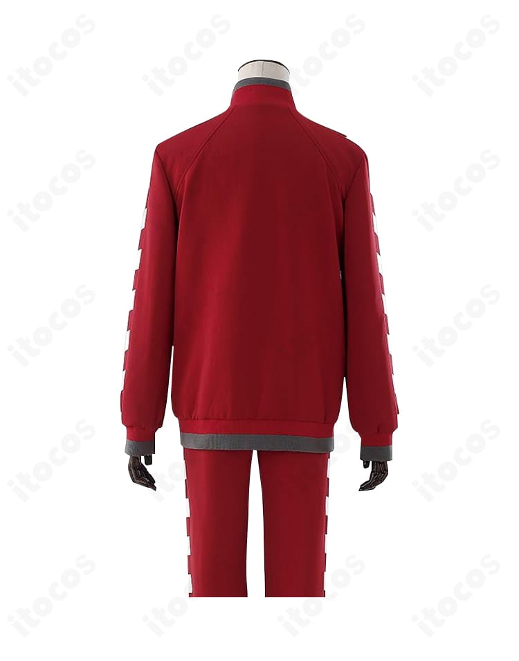 ペルソナ5 秀尽学園高校ジャージの背面全体。背中のライン取りと裾の長さが確認できる画像。