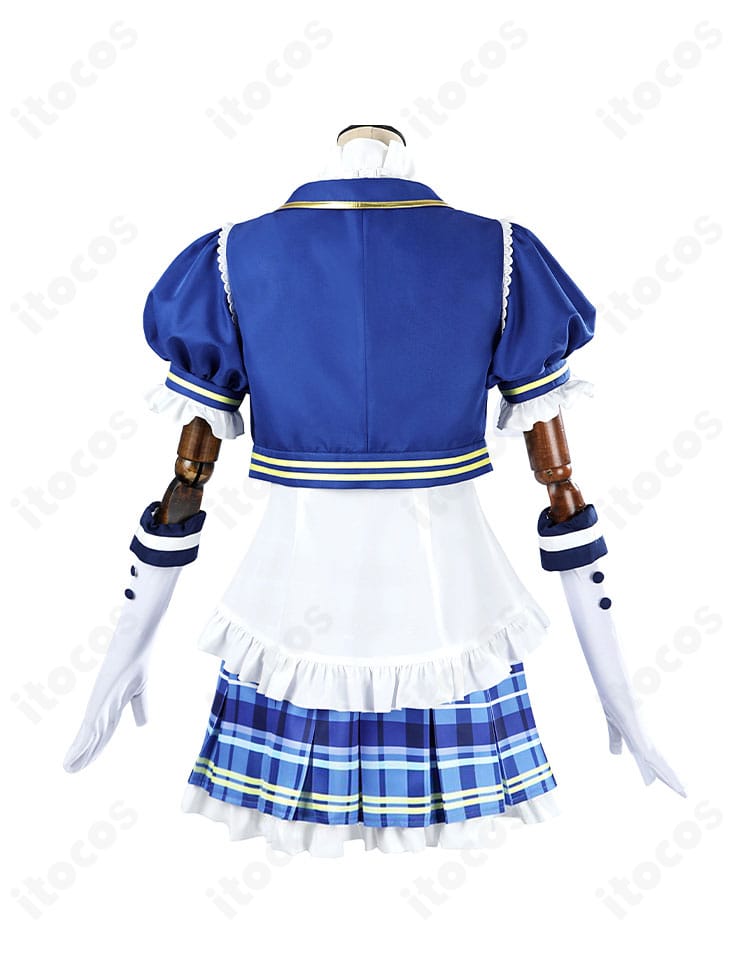 スクフェス2衣装の背面全景。背中の装飾やコートのベント、腰位置の意匠が分かる画像