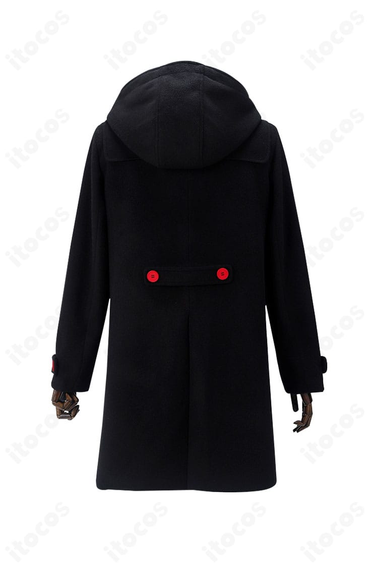 ペルソナ5 雨宮蓮 冬服コートの背面。後ろ姿のパネル配置と落ち感まで忠実に再現したディテール画像