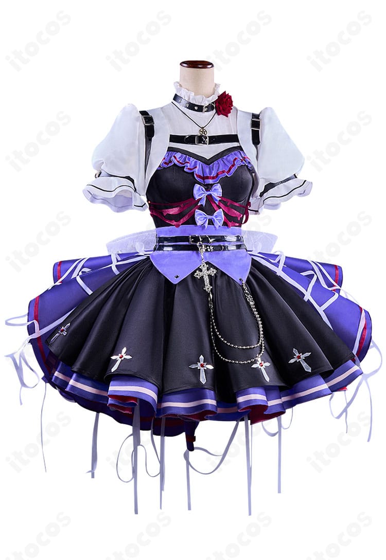 第五人格 庭師 エマ・ウッズ コスプレ衣装の正面ディテール（胸元装飾・ウエスト位置・オーバースカート）