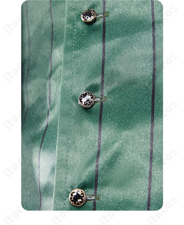 アロイス・トランシー衣装の内側襟ディテール。裏側の処理と縫い目の整いで着用時の快適さを確保。