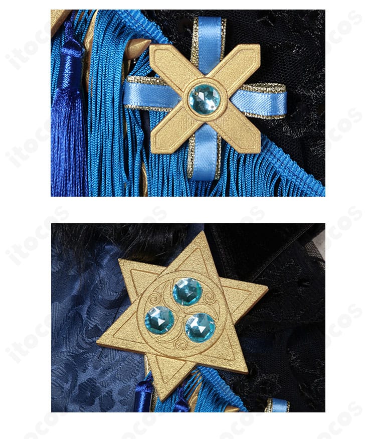 隠者 首席顧問コスプレ フリンジ装飾の近接・質感と揺れ感が分かる写真