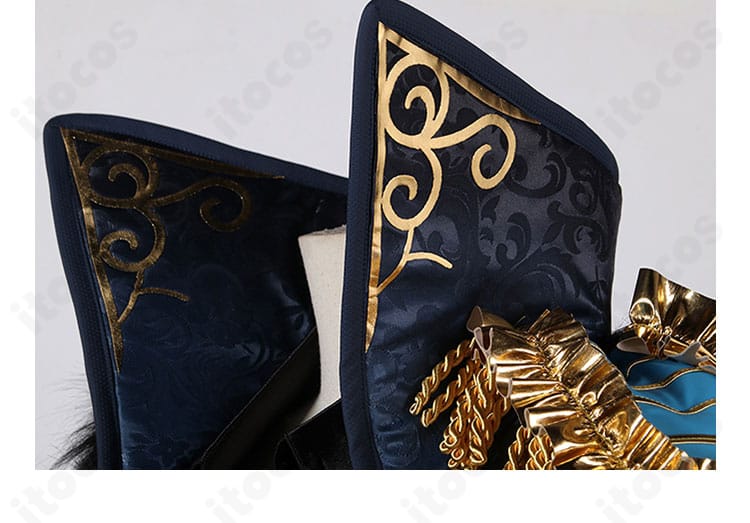 隠者 首席顧問コスプレ 襟装飾の質感・金属風パーツの表現