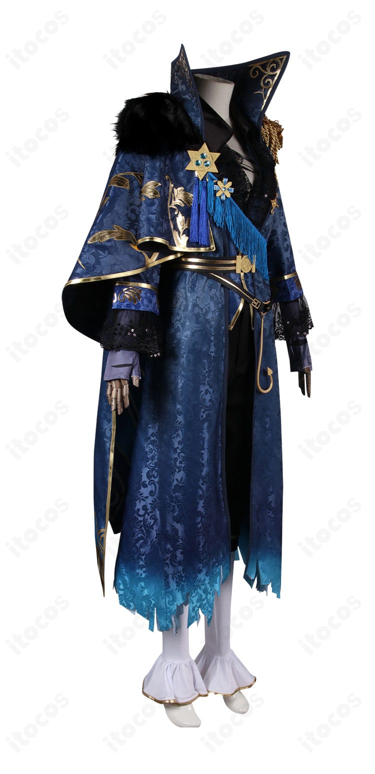 隠者 首席顧問コスプレ 側面図・マントの落ち感とシルエットが分かる角度