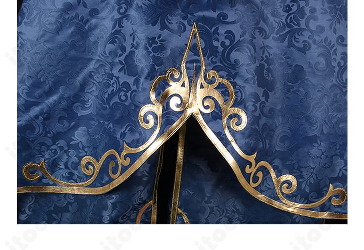 隠者 首席顧問コスプレ マント背面ディテール・流れるドレープ