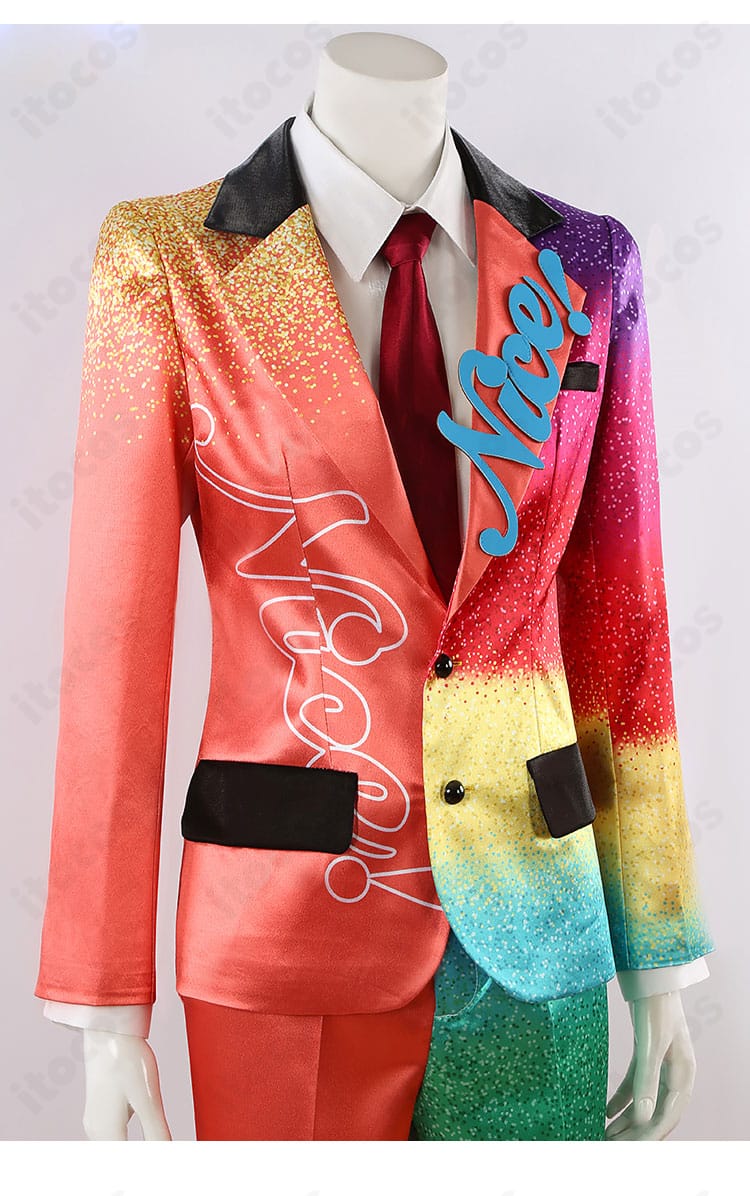 ナイス・アルネブ・サンダー衣装の装飾ディテール接写、配色と縫製の確認用