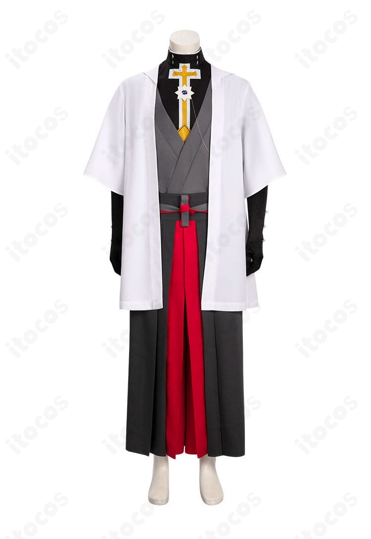 飛鳥=R=クロイツ コスプレ衣装の正面全景。ロングコートとトップスのシルエットが分かる商品写真