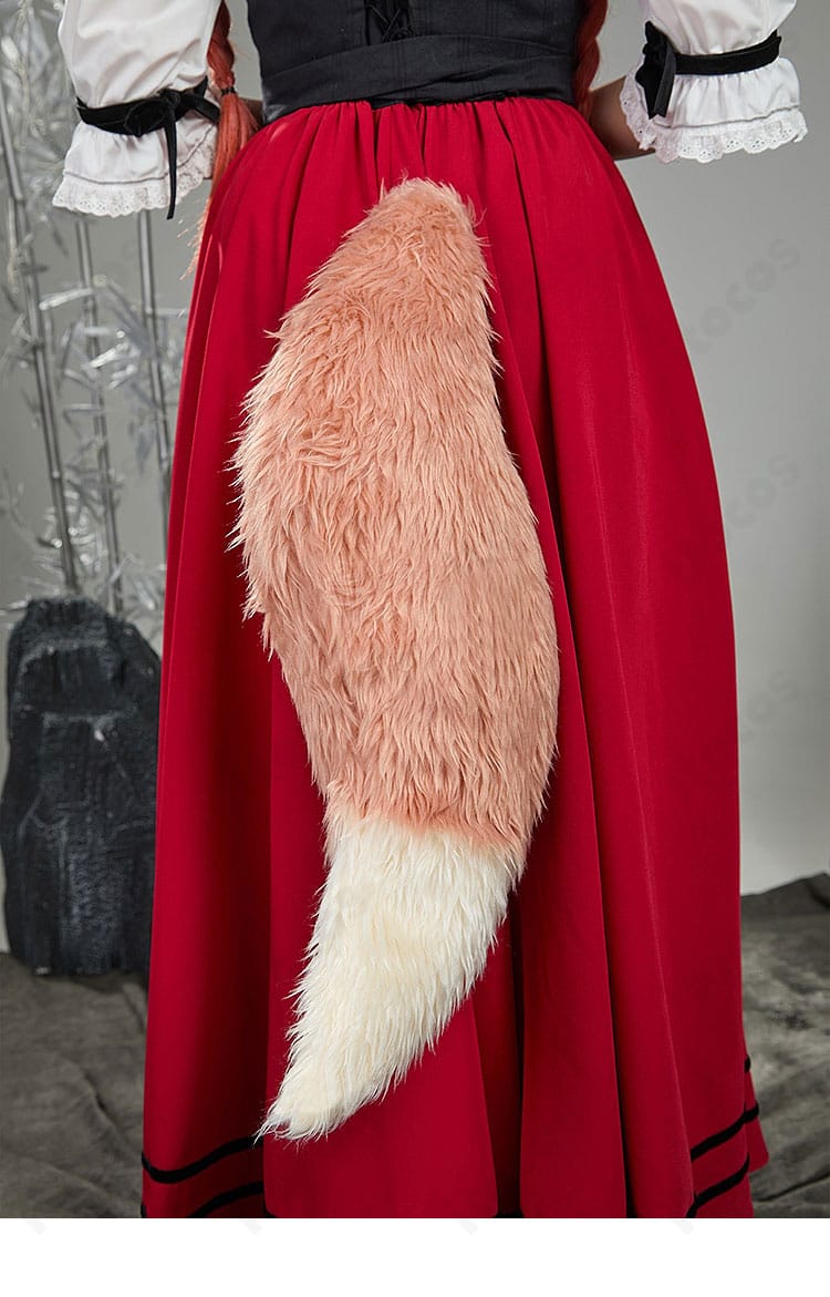 ホロ衣装の尻尾取り付け部ディテール。固定位置と形状が分かる。